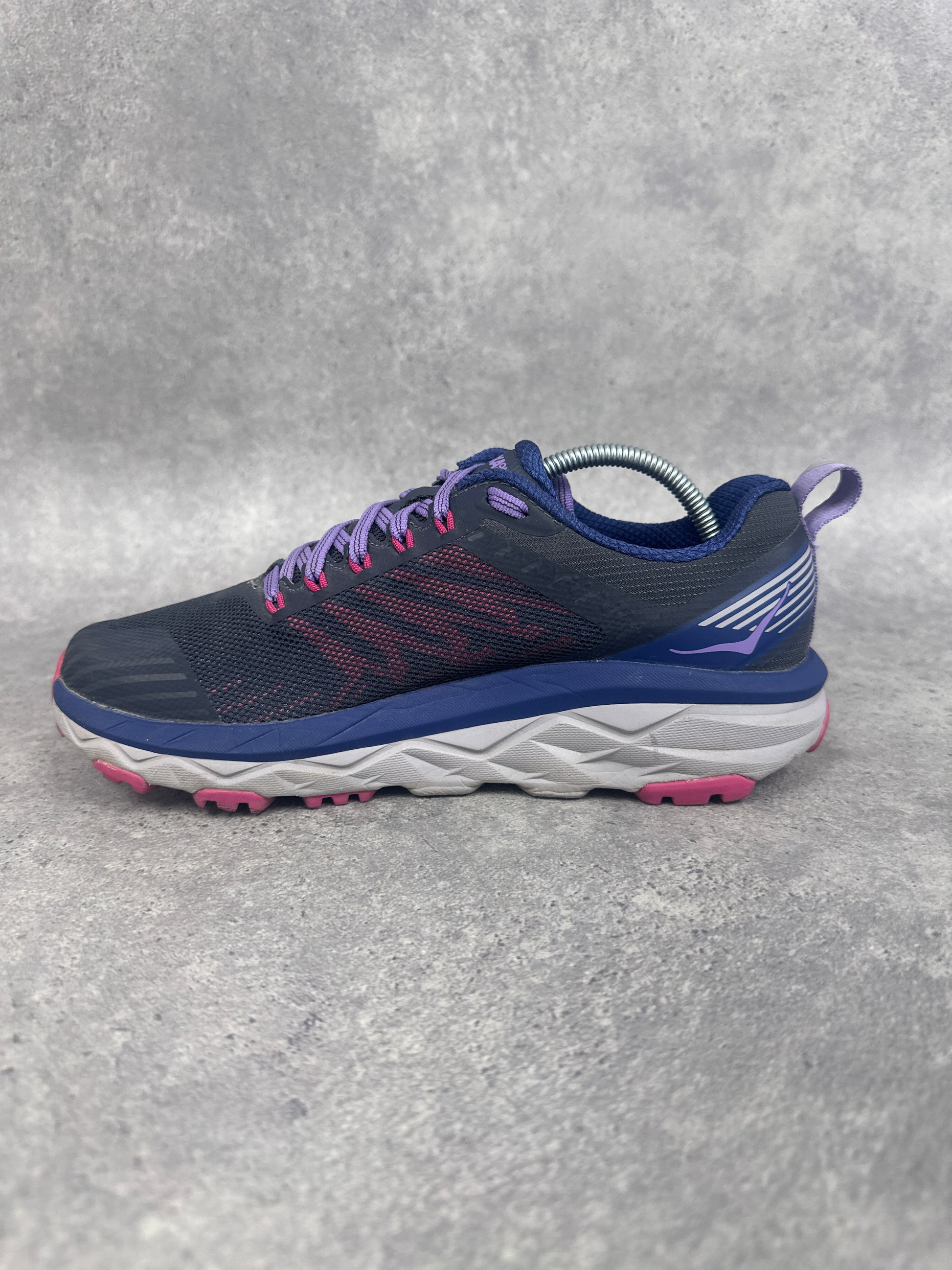 Hoka Challenger ATR 5 Trail Running Shoes Navy Purple Pink Womens UK6