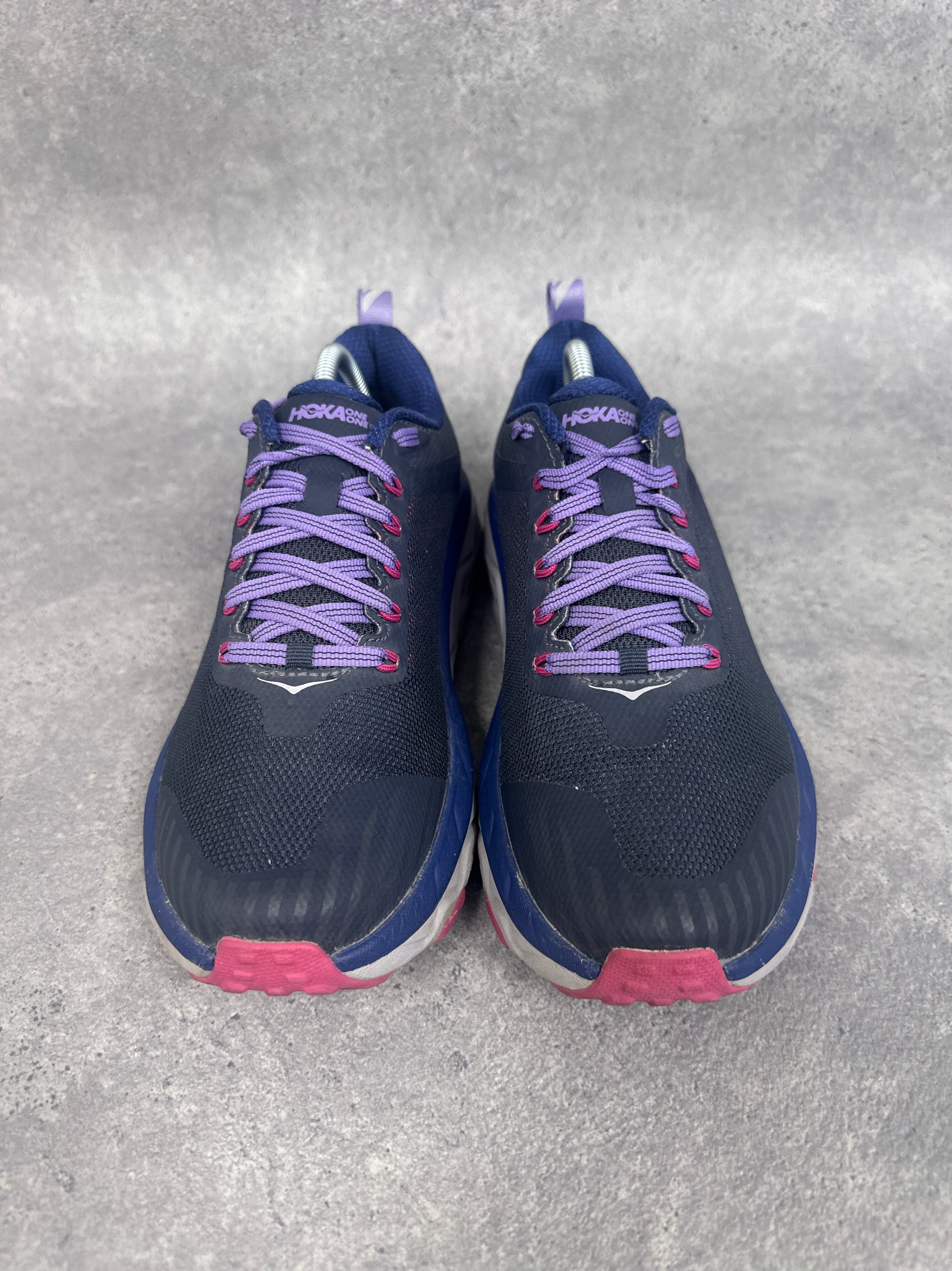 Hoka Challenger ATR 5 Trail Running Shoes Navy Purple Pink Womens UK6