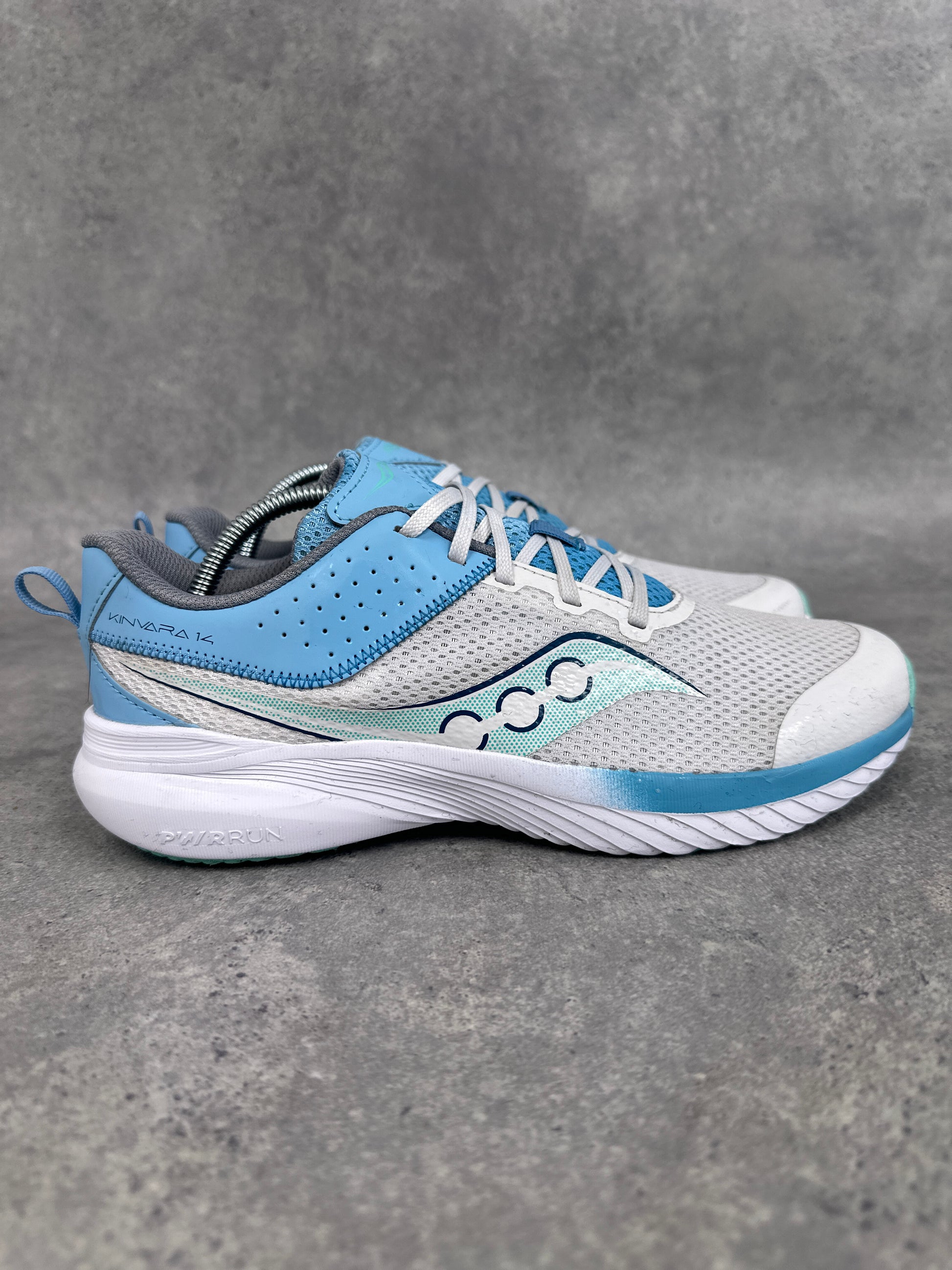 Saucony Kinvara 14 Women’s Running Shoes UK 5 White Blue Aqua