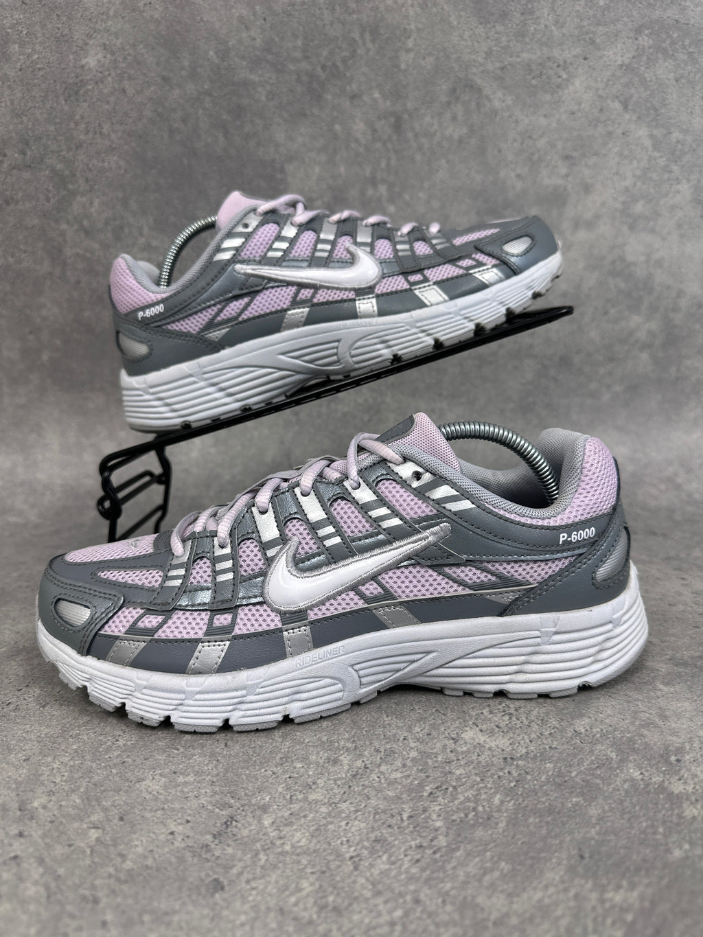 Nike P 6000 Trainers Grey Pink Womens UK6