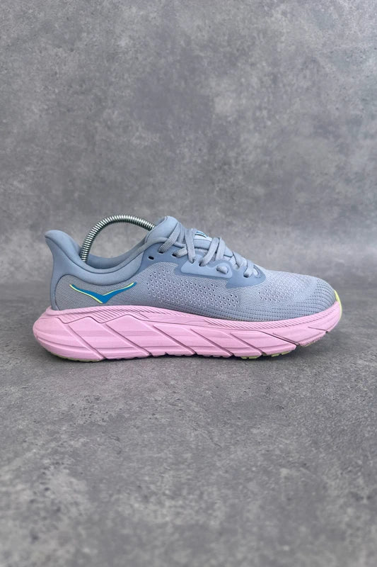 Hoka Arahi 7 Women’s Stability Running Shoes UK 5 Grey Pink Lime