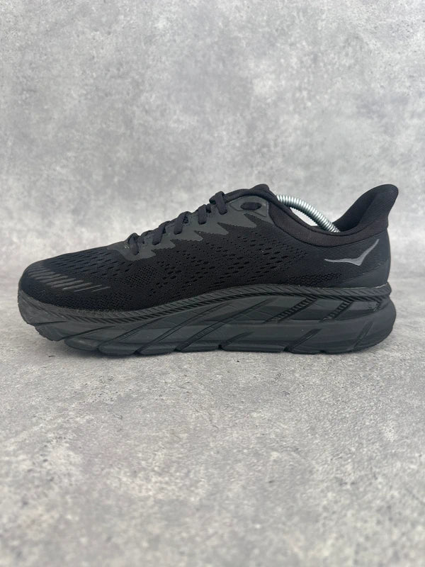 Hoka Clifton 7 Men’s Running Shoes UK 11 Triple Black Lightweight Cushioned