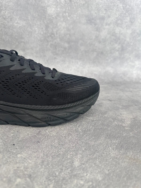 Hoka Clifton 7 Men’s Running Shoes UK 11 Triple Black Lightweight Cushioned