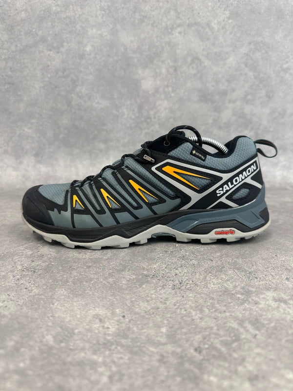 Salomon X Ultra Pioneer GTX Men’s Trail Shoes UK 9.5 Black Grey Orange
