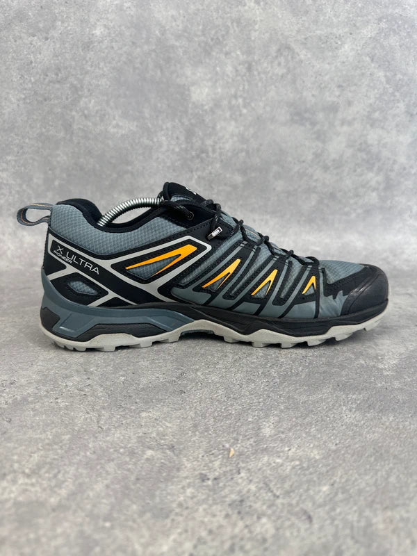 Salomon X Ultra Pioneer GTX Men’s Trail Shoes UK 9.5 Black Grey Orange