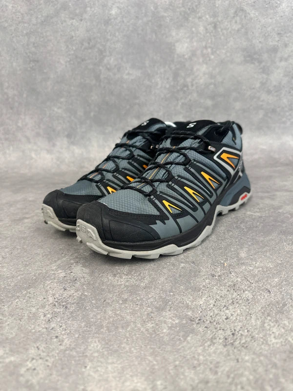 Salomon X Ultra Pioneer GTX Men’s Trail Shoes UK 9.5 Black Grey Orange