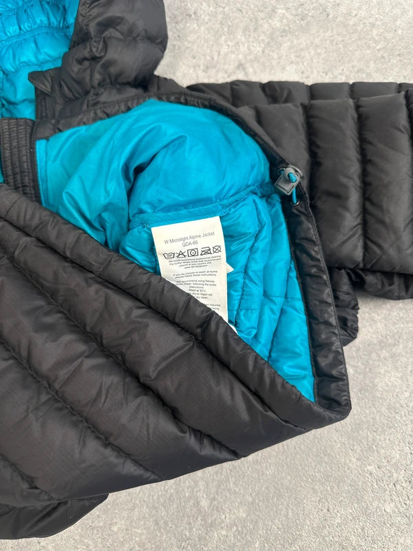 Rab Microlight Alpine Women’s Down Jacket UK 8 Black Blue Lightweight Warm