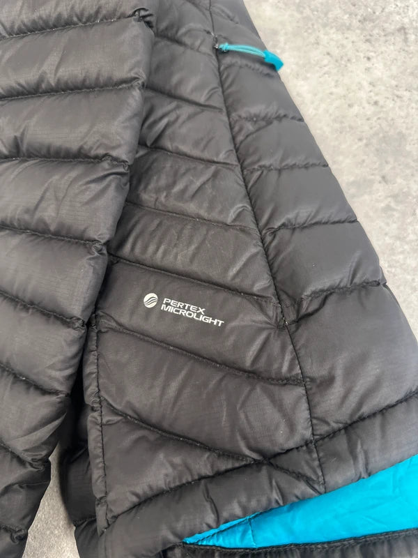 Rab Microlight Alpine Women’s Down Jacket UK 8 Black Blue Lightweight Warm