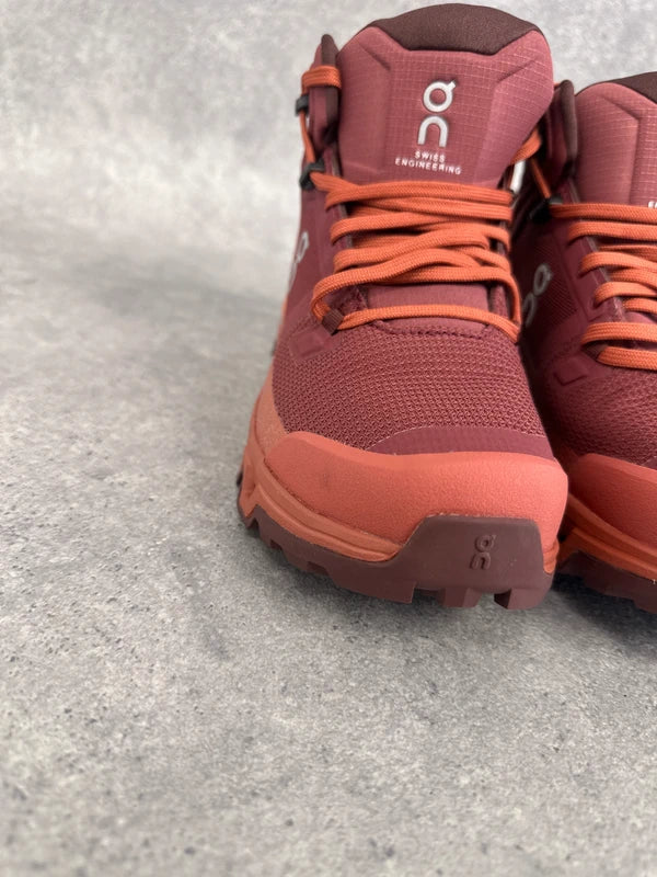 On Cloudtrax Waterproof Women’s Hiking Boots UK 5 Red Orange