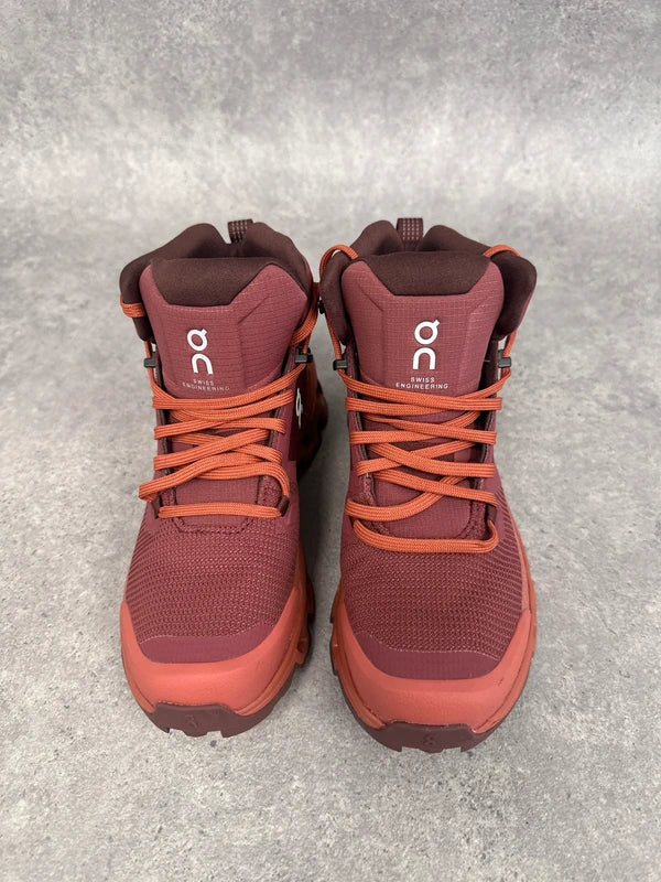 On Cloudtrax Waterproof Women’s Hiking Boots UK 5 Red Orange