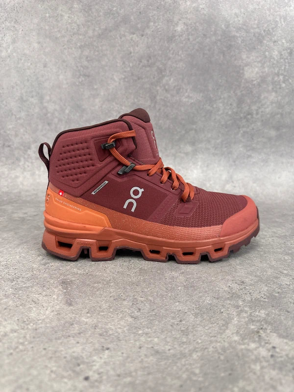On Cloudtrax Waterproof Women’s Hiking Boots UK 5 Red Orange