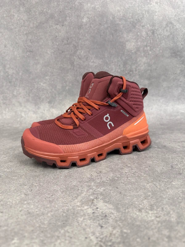 On Cloudtrax Waterproof Women’s Hiking Boots UK 5 Red Orange