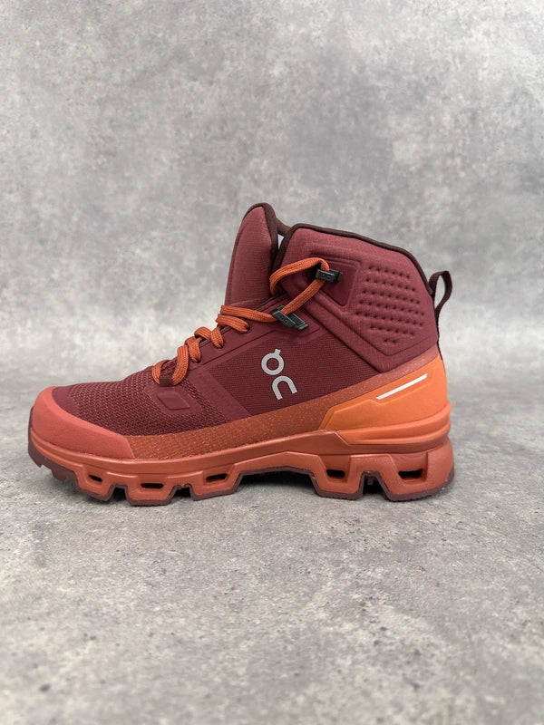On Cloudtrax Waterproof Women’s Hiking Boots UK 5 Red Orange