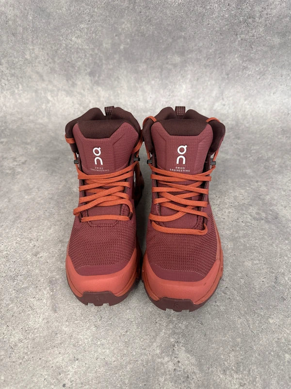 On Cloudtrax Waterproof Women’s Hiking Boots UK 5 Red Orange
