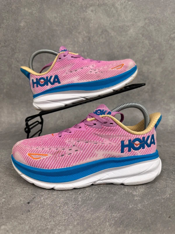 Hoka Clifton 9 Women’s Running Shoes UK 5 Pink Blue