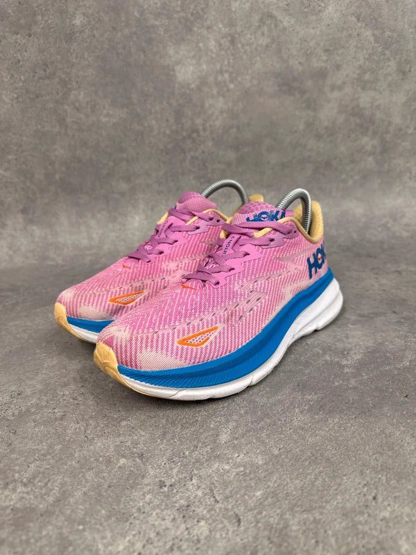 Hoka Clifton 9 Women’s Running Shoes UK 5 Pink Blue