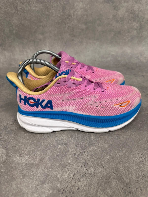 Hoka Clifton 9 Women’s Running Shoes UK 5 Pink Blue