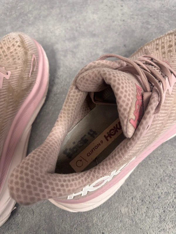 Hoka Clifton 9 Women’s Running Shoes UK 6 Pink Blush