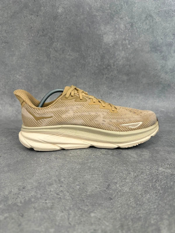 Hoka Clifton 9 Men’s Running Shoes UK 9.5 Tan Beige