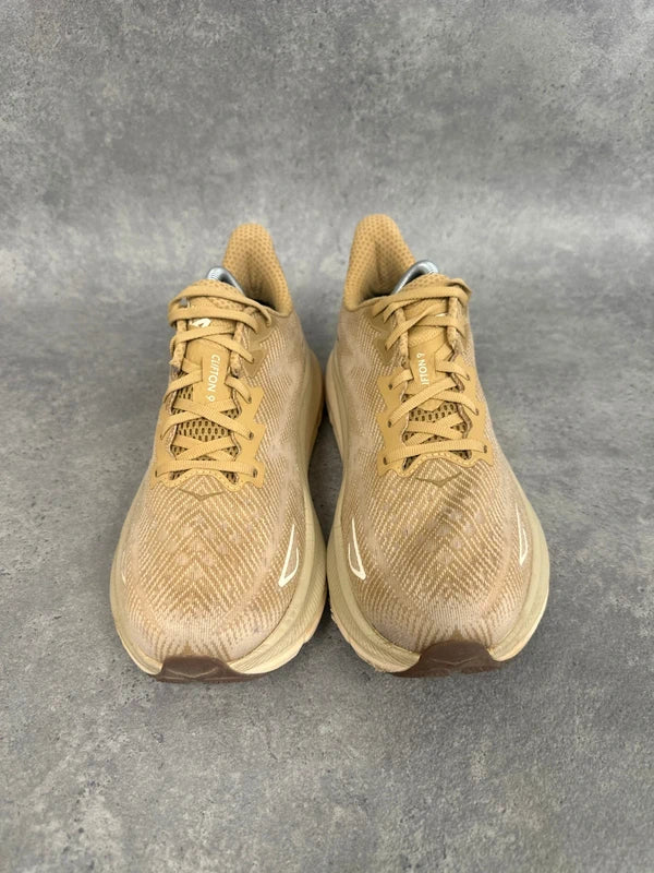 Hoka Clifton 9 Men’s Running Shoes UK 9.5 Tan Beige