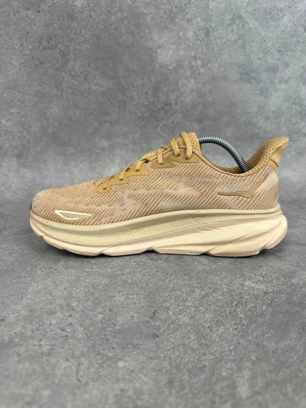 Hoka Clifton 9 Men’s Running Shoes UK 9.5 Tan Beige