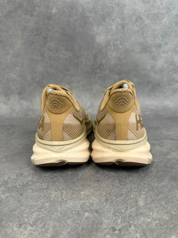 Hoka Clifton 9 Men’s Running Shoes UK 9.5 Tan Beige
