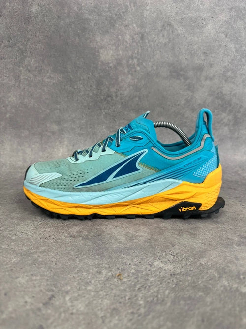 Altra Olympus 5 Men’s Trail Running Shoes UK 9 Blue Yellow Vibram