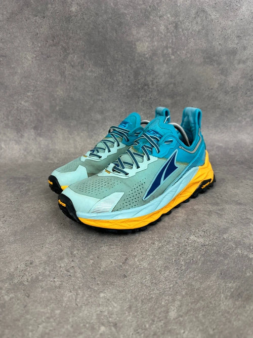 Altra Olympus 5 Men’s Trail Running Shoes UK 9 Blue Yellow Vibram