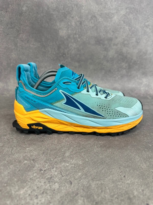 Altra Olympus 5 Men’s Trail Running Shoes UK 9 Blue Yellow Vibram