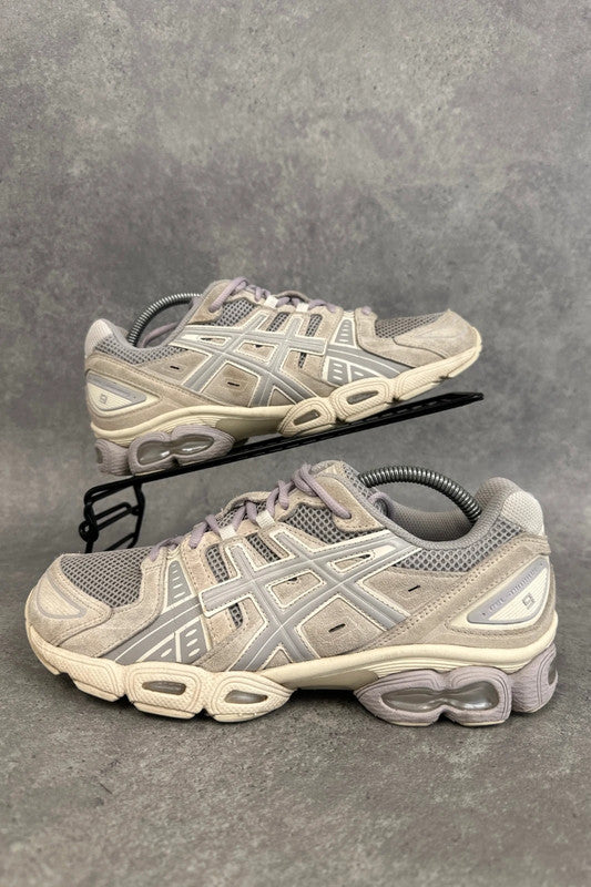 Asics Gel-Nimbus 9 Men’s Trainers UK 8.5 Grey Cream Off-White Y2K