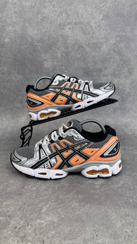 Asics Gel Nimbus 9 Women’s Running Shoes UK 4.5 Orange Silver