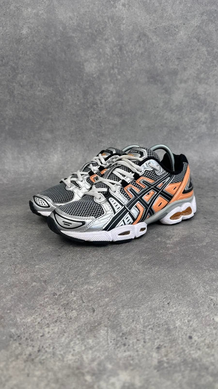 Asics Gel Nimbus 9 Women’s Running Shoes UK 4.5 Orange Silver