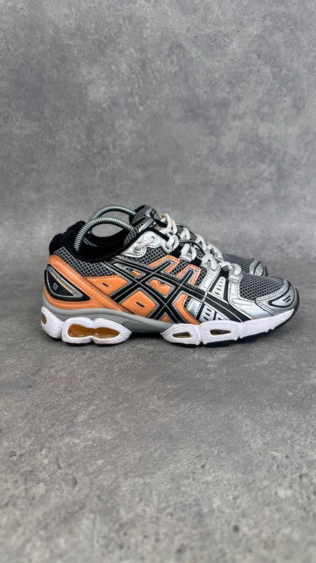Asics Gel Nimbus 9 Women’s Running Shoes UK 4.5 Orange Silver
