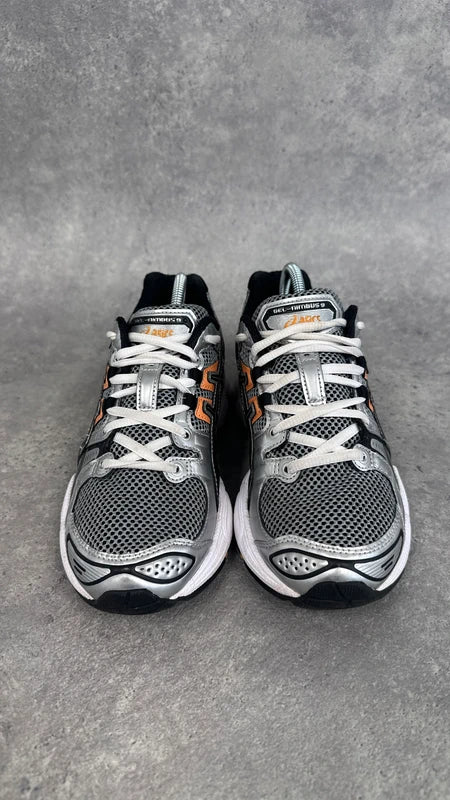 Asics Gel Nimbus 9 Women’s Running Shoes UK 4.5 Orange Silver