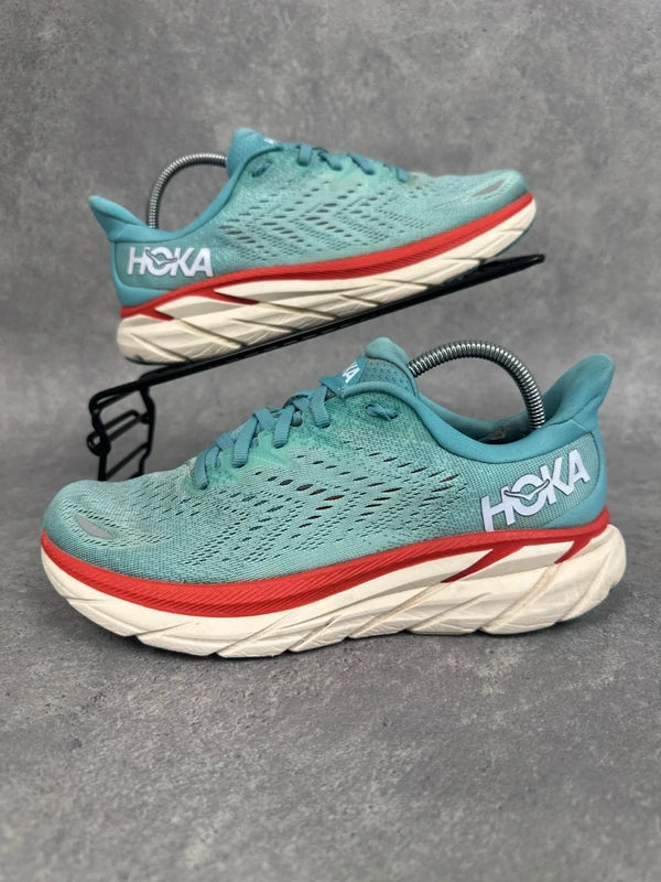 Hoka Clifton 8 Trainers Aqua Teal Womens UK6