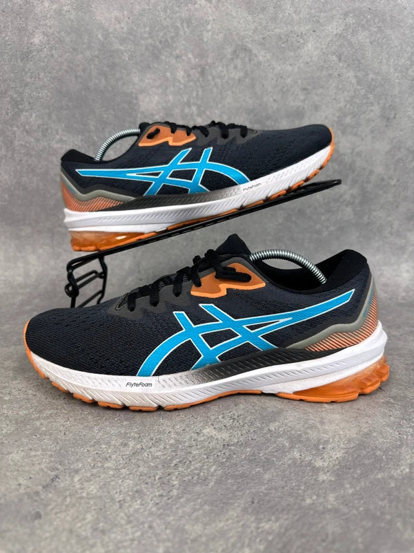 Asics GT 1000 11 Running Trainers Black Blue Mens UK7.5