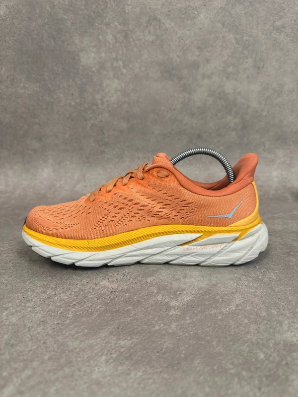 Hoka Clifton 8 Running Shoes Orange Yellow Womens UK5