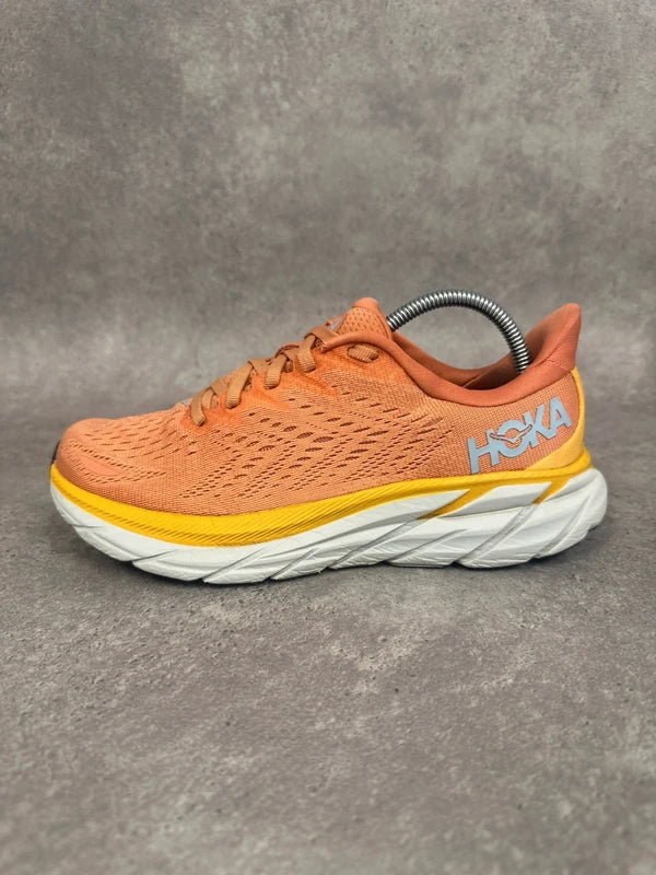 Hoka Clifton 8 Running Shoes Orange Yellow Womens UK5