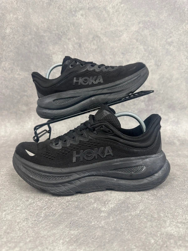 Hoka Bondi 9 Trainers Triple Black Womens UK6.5
