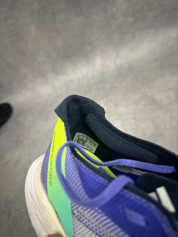 Adidas Adizero Boston 12 Running Shoes Blue Neon Mens UK8