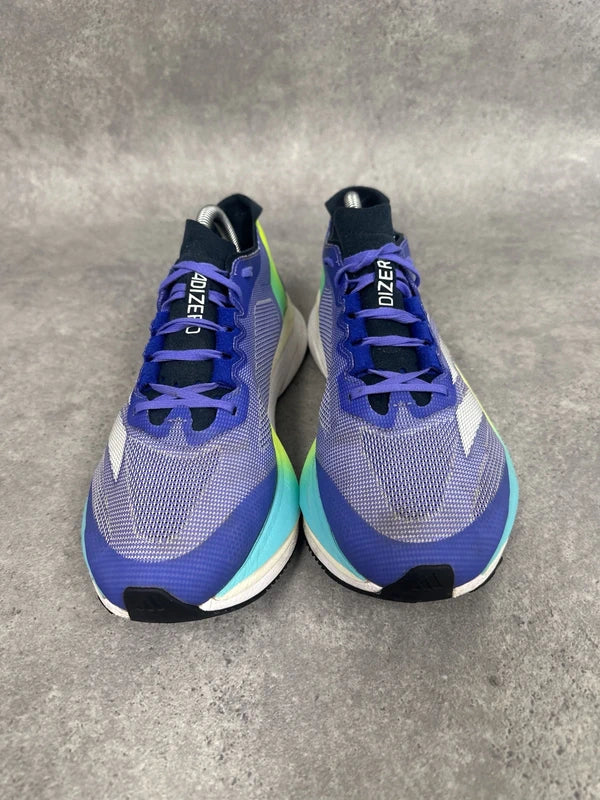 Adidas Adizero Boston 12 Running Shoes Blue Neon Mens UK8