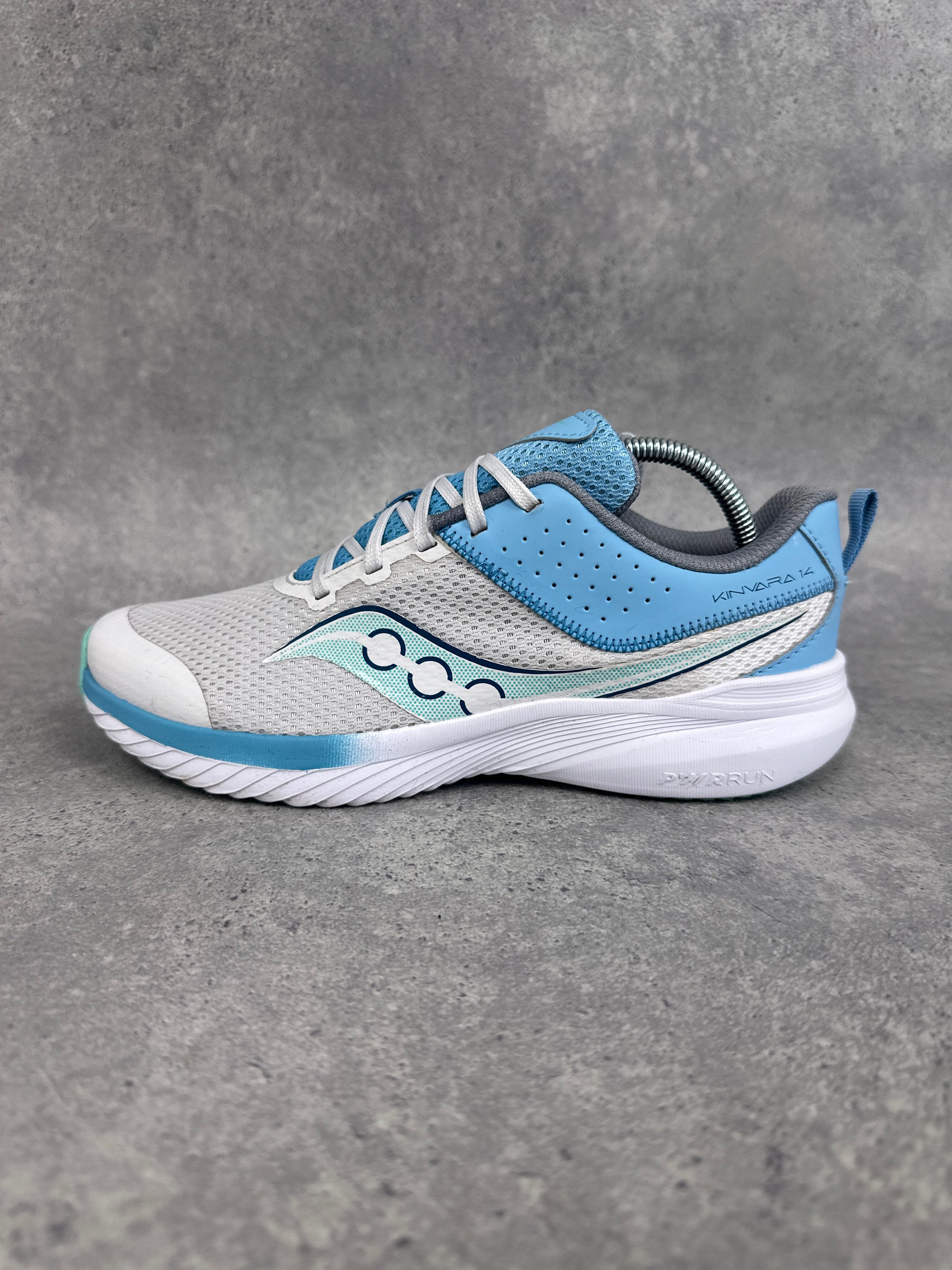 Saucony Kinvara 14 Women’s Running Shoes UK 5 White Blue Aqua