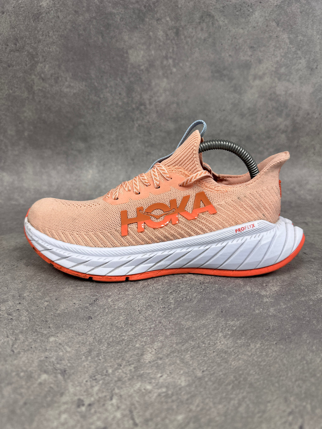 Hoka Carbon X 3 Running Shoes Peach Blue Womens UK7.5