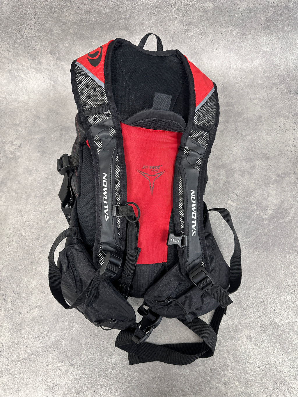 Salomon Raid Revo 20 Trail Running Hydration Backpack Red Black