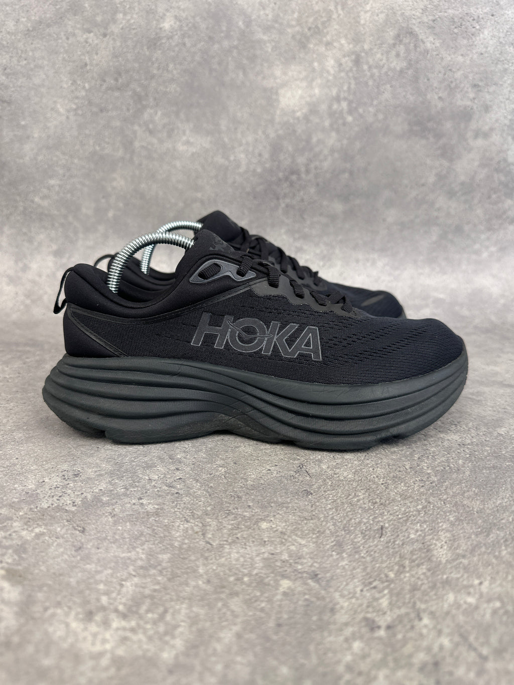 Hoka Bondi 8 Road Running Shoes UK 5.5 Triple Black