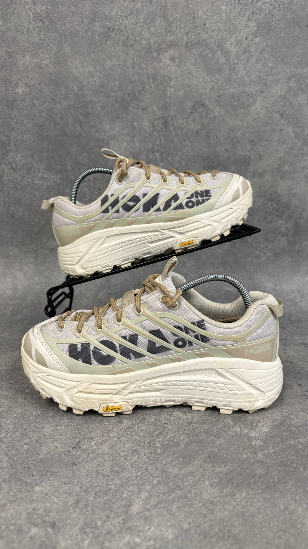 Hoka Mafate Three2 Trail Running Shoes Women’s UK 6 Cream Tan