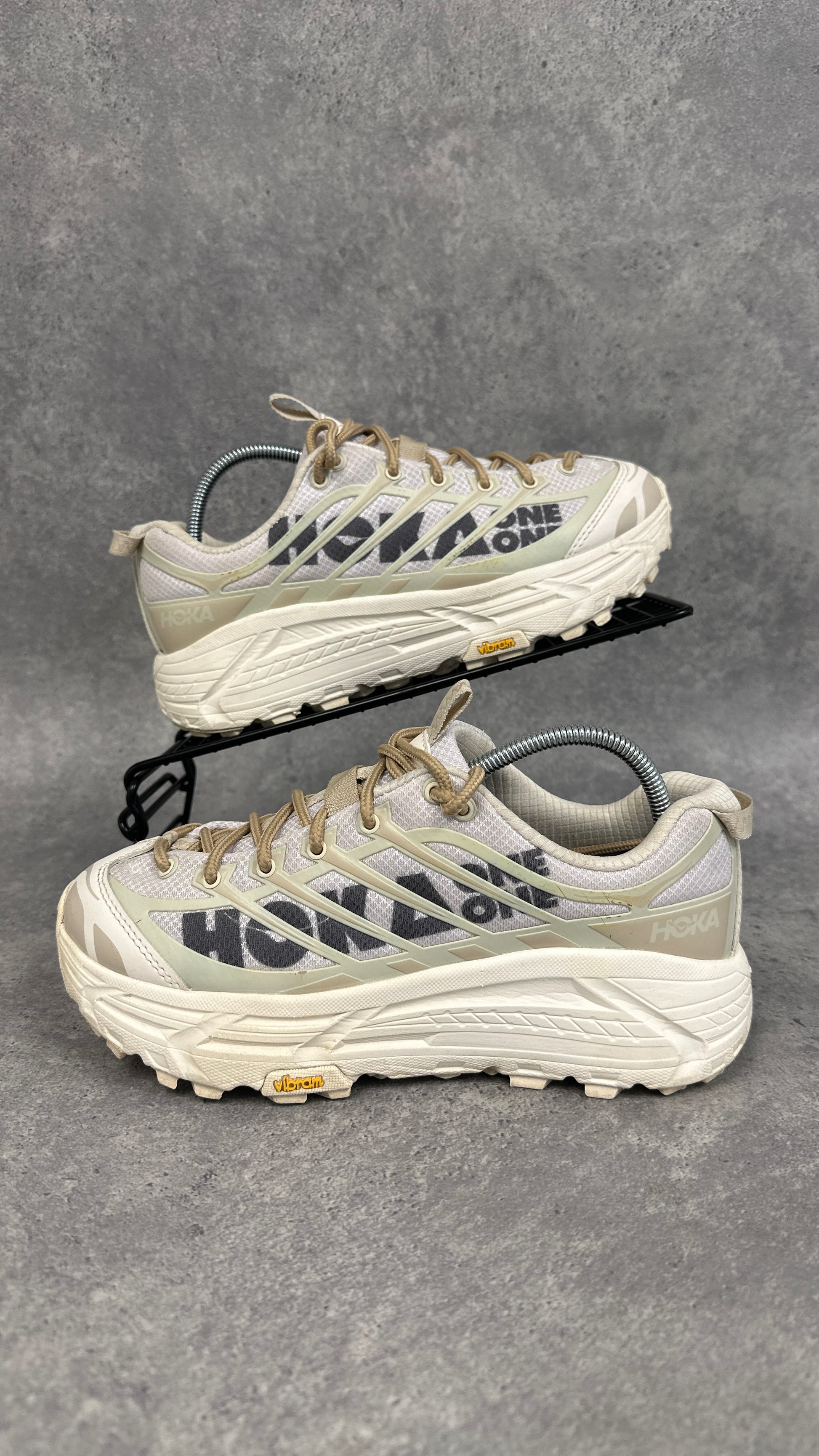 Hoka Mafate Three2 Trail Running Shoes Women’s UK 6 Cream Tan