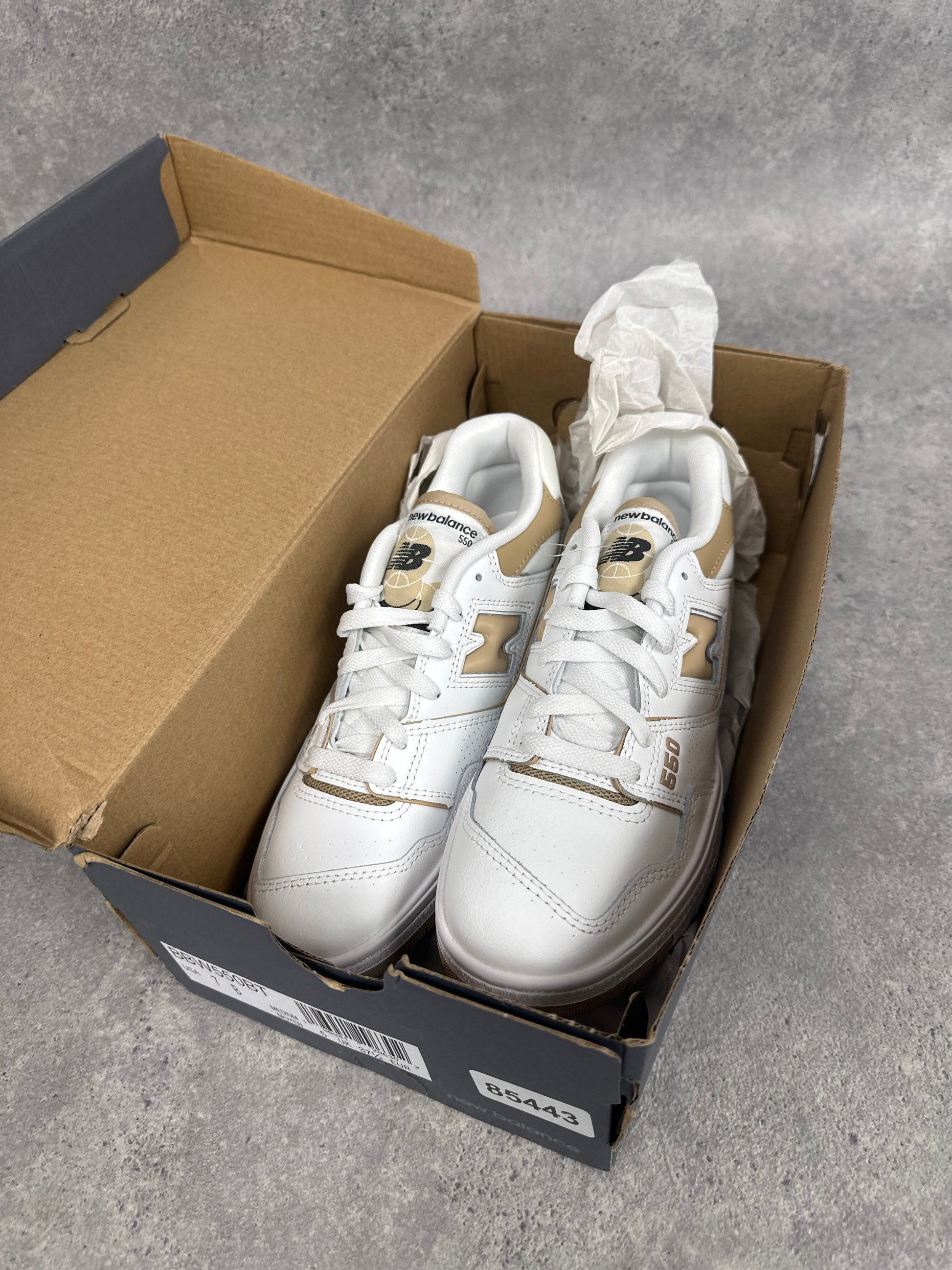 New Balance 550 BB550HSA Women’s UK 6 White Beige – Brand New