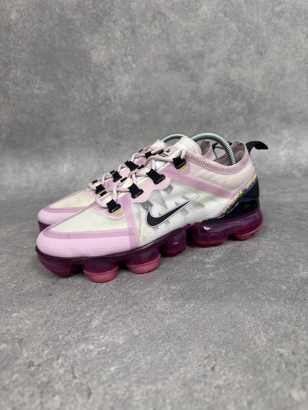 Nike Air Vapormax Trainers Pink Black Womens UK5