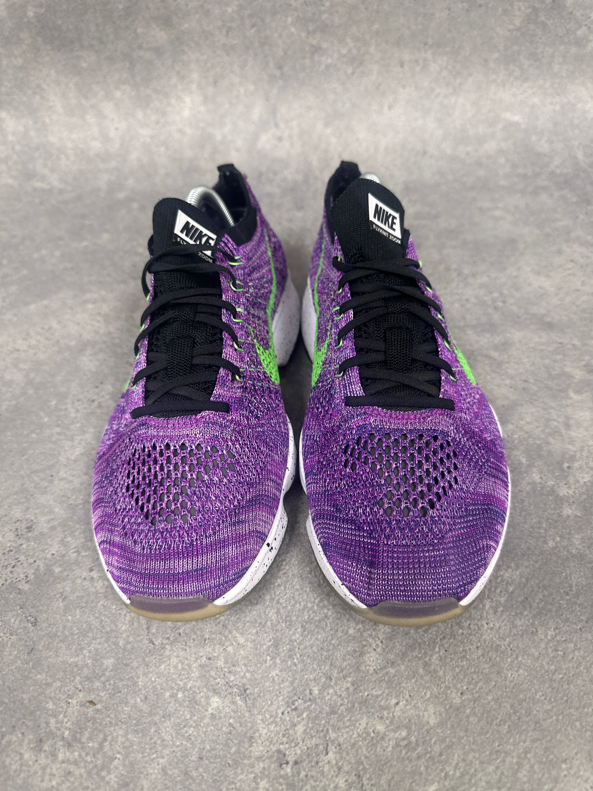 Nike Flyknit Zoom Running Shoes Purple Green Womens UK6